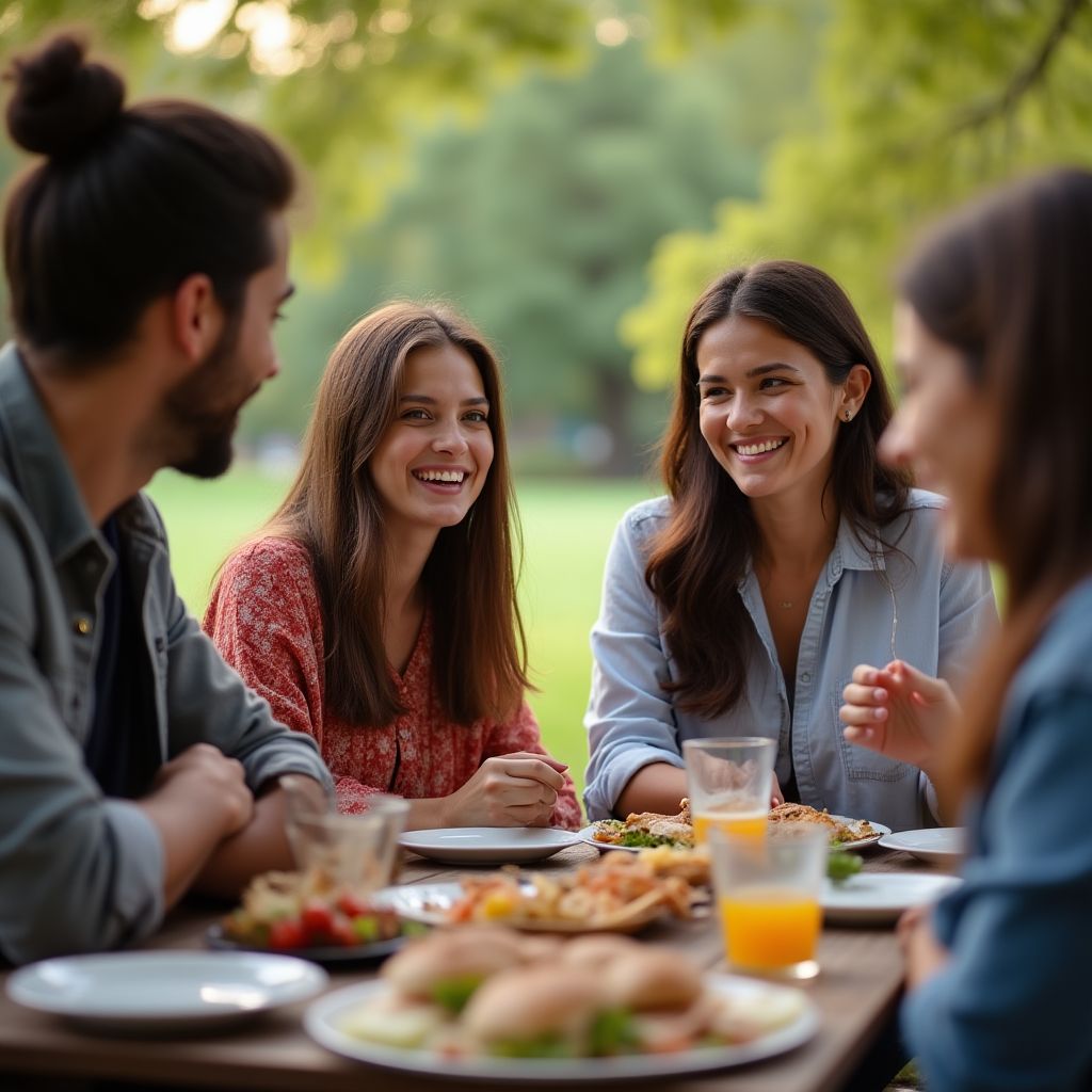 Group of new migrants at a welcome event in Australia